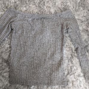 Silver Off The Shoulder Top